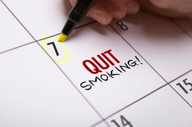 Quit Smoking written on calendar
